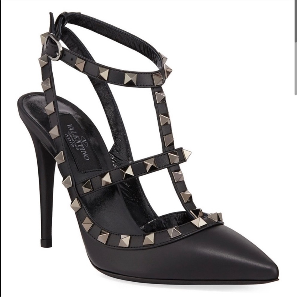 Valentino Noir Black Studded Heels